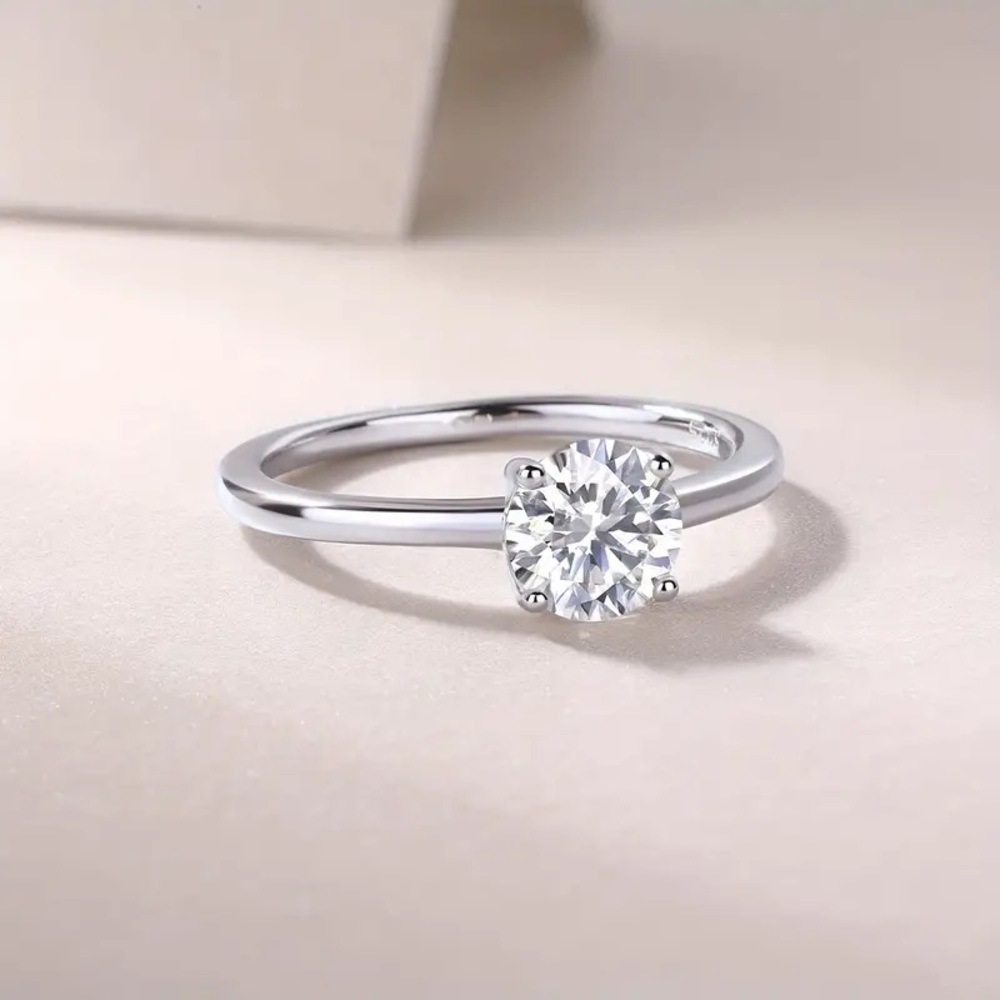🔥CERTIFIED 1 CT DIAMOND PROMISE/WEDDING RING LAB CREATED MOISSANITE DIAM…